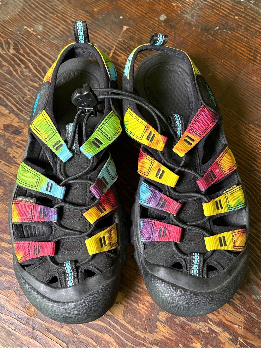 KEEN Women's Newport Retro Sandals in the "Original Tie Dye" colorway Size 8